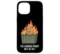Funny Unbothered The Horrors Persist But So Do I Capybara Carcasa para iPhone 15