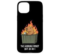 Funny Unbothered The Horrors Persist But So Do I Capybara Carcasa para iPhone 15 Plus