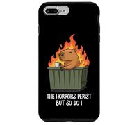Funny Unbothered The Horrors Persist But So Do I Capybara Carcasa para iPhone 7 Plus/8 Plus