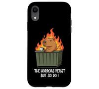 Funny Unbothered The Horrors Persist But So Do I Capybara Carcasa para iPhone XR