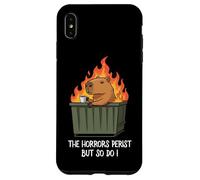 Funny Unbothered The Horrors Persist But So Do I Capybara Carcasa para iPhone XS MAX