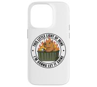 Funny Unbothered This Little Light of Mine Shine Capybara Carcasa para iPhone 14 Pro