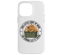 Funny Unbothered This Little Light of Mine Shine Capybara Carcasa para iPhone 14 Pro MAX