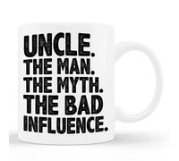 Funny Uncle Design For Uncle Men The Bad Influence - Taza blanca de 325 ml