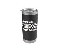 Funny Uncle - The Man, The Myth, The Alibi Vaso térmico de acero inoxidable de doble pared