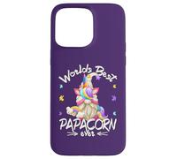 Funny Unicorn Dad GNOME For Fathers Day Worlds Best Papacorn Carcasa para iPhone 15 Pro MAX
