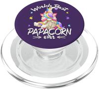 Funny Unicorn Dad GNOME For Fathers Day Worlds Best Papacorn PopSockets PopGrip para MagSafe