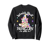 Funny Unicorn Dad GNOME For Fathers Day Worlds Best Papacorn Sudadera