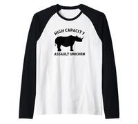 Funny Unicorn Rhino - Unicornio de Asalto de Alta Capacidad Camiseta Manga Raglan