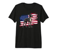Funny USA Flag Merica 4th July Independence Great Dane Lover Camiseta Premium
