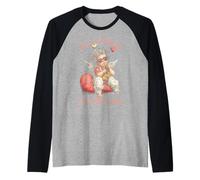 Funny Valentines Cupido Love Is Overrated Pass The Snacks Camiseta Manga Raglan