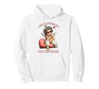 Funny Valentines Cupido Love Is Overrated Pass The Snacks Sudadera con Capucha