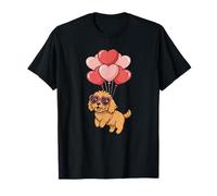 Funny Valentines Day Heart Balloons Goldendoodle Dog Lover Camiseta