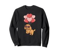 Funny Valentines Day Heart Balloons Goldendoodle Dog Lover Sudadera