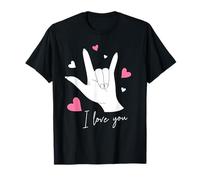 Funny Valentines Day Heart I Love You Hand Sign Language ASL Camiseta