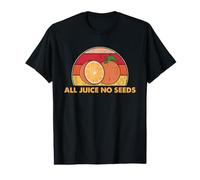 Funny Vasectomy All Juice No Seeds Juego de Palabras de Naranja para Hombres papás Camiseta gráfica económica