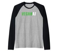 Funny Vegan AF Plant Based Vegetarian Keto Organic Diet Camiseta Manga Raglan
