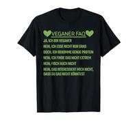 Funny Vegan Preguntas frecuentes sobre veganismo Ropa Hombres Mujeres Camiseta gráfica económica, Hombre, Negro, XL