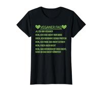 Funny Vegan Preguntas frecuentes sobre veganismo Ropa Hombres Mujeres Camiseta gráfica económica, Mujer, Negro, S