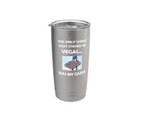 Funny Vegas Gambling Perdedor "Mi efectivo se quedó en Las Vegas" Vaso térmico de acero inoxidable de doble pared