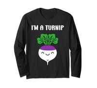 Funny vegetable Turnips food minimalist simple i'm a Turnip Manga Larga