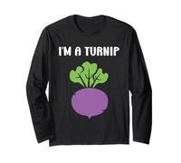 Funny vegetable Turnips food minimalist simple i'm a Turnip Manga Larga