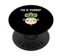 Funny Vegetable Turnips Food Minimalist Simple I'm a Turnip PopSockets PopGrip Adhesivo