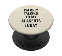 Funny Vibe Coding AI Agent Developer Prompt Engineer Coder PopSockets PopGrip Adhesivo