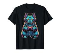 Funny Video Games Cute Cat Gamer Kitty Bruh Camiseta