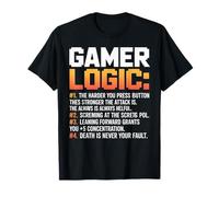 Funny Video Games Gamers Gaming Gamer Logic Camiseta
