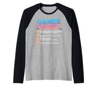 Funny Video Games Gamers Gaming Gamer Logic Camiseta Manga Raglan