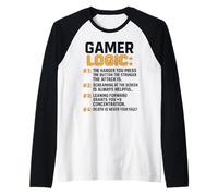 Funny Video Games Gamers Gaming Gamer Logic Camiseta Manga Raglan