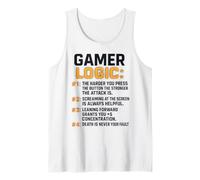 Funny Video Games Gamers Gaming Gamer Logic Camiseta sin Mangas