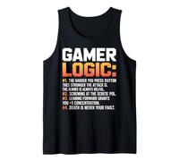 Funny Video Games Gamers Gaming Gamer Logic Camiseta sin Mangas