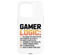 Funny Video Games Gamers Gaming Gamer Logic Carcasa para iPhone 15 Pro