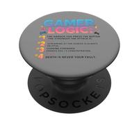 Funny Video Games Gamers Gaming Gamer Logic PopSockets PopGrip Adhesivo