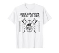 Funny Viking Blood Runs Through My Veins Vikings Norse Camiseta