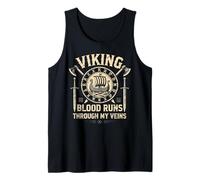 Funny Viking Blood Runs Through My Veins Vikings Norse Camiseta sin Mangas
