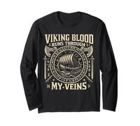 Funny Viking Blood Runs Through My Veins Vikings Norse Manga Larga