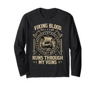 Funny Viking Blood Runs Through My Veins Vikings Norse Manga Larga