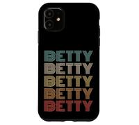 Funny Vintage 70s Repeated Text Design First Name Betty Carcasa para iPhone 11