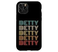 Funny Vintage 70s Repeated Text Design First Name Betty Carcasa para iPhone 11 Pro