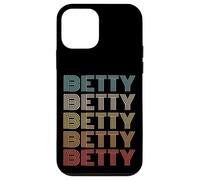 Funny Vintage 70s Repeated Text Design First Name Betty Carcasa para iPhone 12 Mini