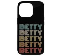 Funny Vintage 70s Repeated Text Design First Name Betty Carcasa para iPhone 13 Pro