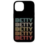 Funny Vintage 70s Repeated Text Design First Name Betty Carcasa para iPhone 14