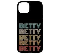 Funny Vintage 70s Repeated Text Design First Name Betty Carcasa para iPhone 15 Plus