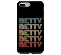 Funny Vintage 70s Repeated Text Design First Name Betty Carcasa para iPhone 7 Plus/8 Plus