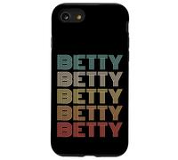 Funny Vintage 70s Repeated Text Design First Name Betty Carcasa para iPhone SE (2020) / 7/8