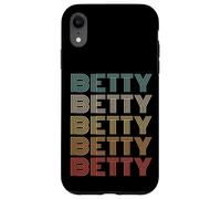 Funny Vintage 70s Repeated Text Design First Name Betty Carcasa para iPhone XR