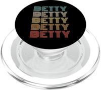 Funny Vintage 70s Repeated Text Design First Name Betty PopSockets PopGrip para MagSafe